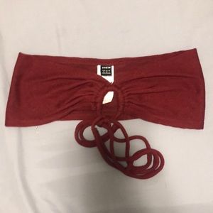 Shein maroon crop top